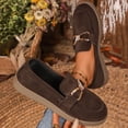 thumbnail image 2 of ShiShine Womens Round Toe Loafers Rhinestone Buckle Slip On Casual Comfortable Work Shoes, 2 of 9