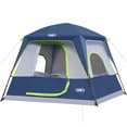 thumbnail image 1 of Tienda de campaña UNP para 4 personas, tienda de campaña portátil, tienda de campaña para 4 personas, fácil instalación, impermeable con toldo superior para acampar/senderismo al aire libre (azul oscu, 1 of 5