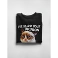thumbnail image 3 of Grumpy Cat Your Opinion Sweatshirt Men -T-Line Designs, Male x-Large, 3 of 4