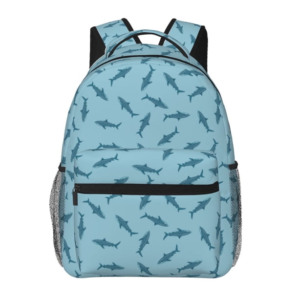 Easygdp Cute Shark Mochila Ergonómica Versátil para Laptop - Múltiples Bolsillos, Correas Ajustables, Unisex para Escuela, Viajes y Actividades al Aire Libre-One Size