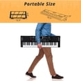 thumbnail image 2 of GLARRY 54 Teclas Iluminadas Teclado Eléctrico Piano para Principiantes Teclado Musical Portátil Bebé con Atril, Micrófono, Fuente de Alimentación, Auriculares, 2 of 5