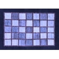 thumbnail image 1 of Ahgly Company Machine Washable Indoor Rectangle Checkered Blue Modern Area Rugs, 5' x 8', 1 of 4
