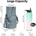 thumbnail image 6 of Narwey Insulated Water Bottle Holder with Adjustable Strap 32oz 40oz Sports Bottle Sling Bag with Phone Pocket Waterproof Drawstring with Handles, 6 of 8