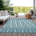thumbnail image 6 of Addison Rugs Chantille Indoor/Outdoor Transitional Diamonds Teal Washable Rectangle Rug, 9' x 12', 6 of 6