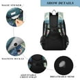thumbnail image 4 of FORMRS Unisex School Backpack 17" Student Travel Bag with Laptop Compartment, Floral Mountain, 4 of 7
