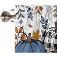 thumbnail image 5 of Thanksgiving 3 Piece Kitchen Curtains Tiers and Valances Set, Fall Orange Pumpkin Maple Leaves Sunflower Vintage Beige Rod Pocket Short Window Tiers Curtains Panel and Valance for Cafe Bathroom, 5 of 6