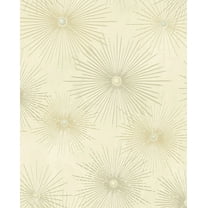 NextWall Ivory & Metallic Gold Starburst Geo Peel and Stick Wallpaper