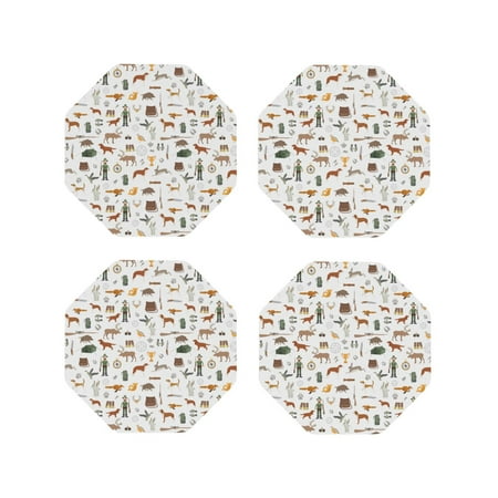 

Tideii Outdoor Living for Leather Coasters 4 Pieces Anti-fouling and Anti-scalding Decorative Coasters Suitable for Restaurants Kitchens Coffee Shops-Octagon