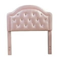 thumbnail image 3 of Faux Leather-Wood Full Bed Set With Rails in Embossed Pink, 3 of 6