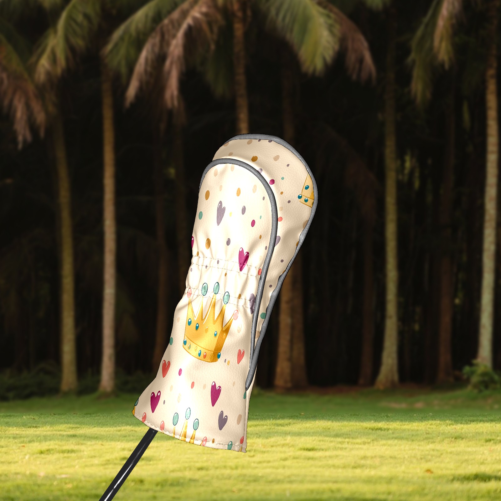 Golf Club Covers, YellowCrownHearts Premium PU Leather Driver Hybrid Putter Head Covers with Velvet Lining, Waterproof Golf Gifts for Men Women