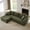 Green, variant on Tmsan 103" Boneless Sectional Couch, L-Shape Upholstered Chaise, Modern Modular Sofa with Deep Seat, Comfy Corduroy Cloud Couches for Living Room, Bedroom,Apartments,No Assembly Required,Dark Gray