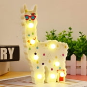 Reactionnx Alpaca Toys LED Night Lighting Children Wall Decor for Shelf Living Room, Bedroom, Home Gifts Llama Lamp (Battery Operated)