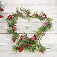 thumbnail image 4 of DECORNIJIA Holly Berry Garland Pine Branch Pinecone Christmas Garland, Berry Branches Christmas Tree Garland For Christmas Tree, Fireplace, Porch, 4 of 6
