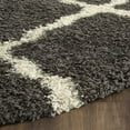 thumbnail image 3 of SAFAVIEH Dallas Logan Geometric Shag Area Rug, Dark Grey/Ivory, 4' x 4' Round, 3 of 6