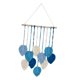 thumbnail image 4 of Tapiz colgante de hojas tejidas para decoración del hogar, elegante tapiz de macramé Azul, 4 of 9