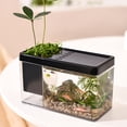 thumbnail image 4 of BeesClover Small Fish Tank, Aquarium Tank With Top Ventilation Hole, Large Opening Design, Smooth Edges Transparent Fish Tank, Succulent Landscaping Flower Pot, 4 of 8