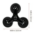 thumbnail image 3 of LOVEVER 1 Paire de Roues de Chariot de Courses Triangle Robuste pour Escalier, Bagages, Cadre en Fer, Plastique, 3 of 10
