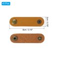 thumbnail image 2 of Uxcell Leather Cord Organizer Cable Straps, 6Pcs 8x2cm Cable Leather Clips USB Earphone Cord Management, Yellow, 2 of 6