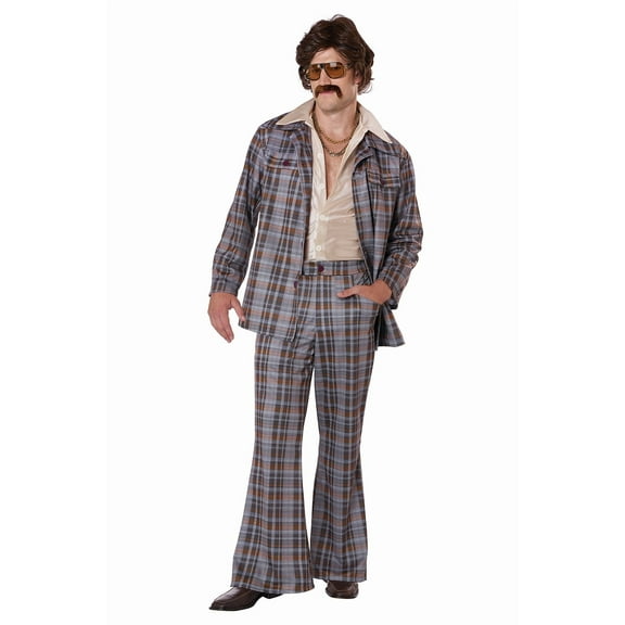 California Costumes 70's Plaid Stallion Leisure Suit Adult Costume | XL Male