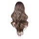 thumbnail image 2 of Pelucas con flequillo para mujer, peluca ondulada suelta, peluca negra para mujer con cabello rizado de longitud media, peluca marrón 1B, peluca europea y rosa, malla mate de seda, tupé dividido., 2 of 3