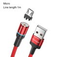 thumbnail image 1 of Essager Cable de carga para teléfono Cable de carga giratorio de 360 ​​grados Capa exterior trenzada, Rojo, 1 m, Micro Kearding EL5315-10, 1 of 2