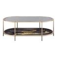 thumbnail image 2 of ACME Fiorella Metal/Glass/Marble Coffee Table in Black Paint and Gold, 2 of 4