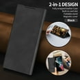 thumbnail image 2 of TECH CIRCLE Magnetic Case For Samsung Galaxy S22 Plus,Slim Thin Lightweight PU Leather Kickstand Card Slots Case Flip Folio Shockproof Protective Phone Case for Samsung Galaxy S22 Plus 6.6" 2022,Black, 2 of 8