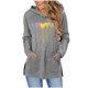 thumbnail image 3 of TaTaai Women's long sleeve hooded top, slim fit lightweight, classic fashion, side slit with pockets, soft fabric, Valentine's Day outfit, daily commute & casual gatherings Gift, 3 of 6