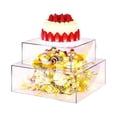 thumbnail image 5 of Acrylic Cake Display Board Square Cake Tray Diy Cake Refillable Board Base compatible with Display Wedding Part, 5 of 5