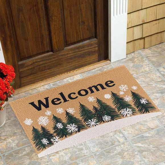 Festive Christmas Doormat Non Indoor Outdoor Holiday Rug for Home Decoration Enhance Your Holiday With This Welcome Mat