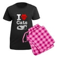thumbnail image 5 of CafePress - I Heart Cats Women's Dark Pajamas - Women's Short Sleeve Print T-Shirt and Pants Dark Cotton Pajama Set, 5 of 7