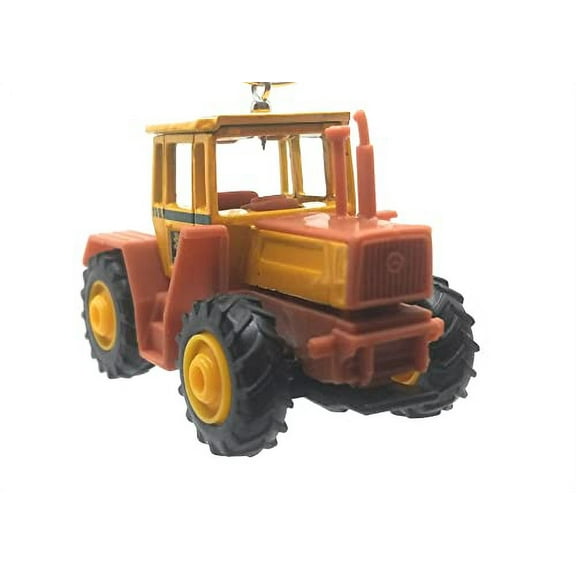Christmas Ornament for Mercedes-Benz Trac 1600 Turbo Tractor Yellow Brown