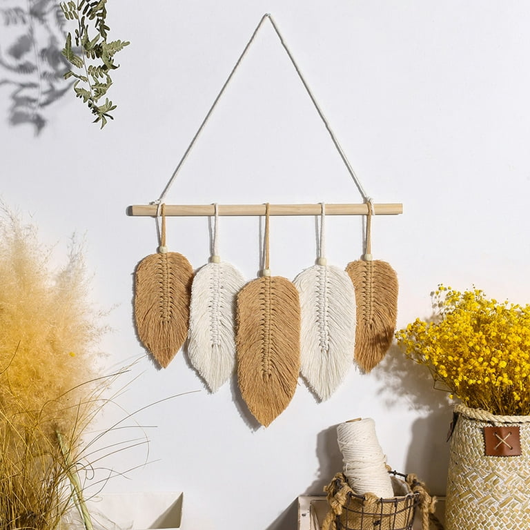 Leaf Woven Tapestry Home Wall Decor Unique Tapestry Lightweight Decor Woven Tassel Wall Decor Wall Hanging Decor Walmart