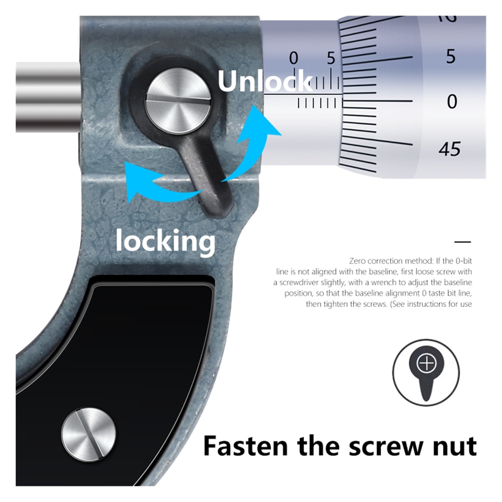 Caliper 0-25mm 0.01mm Outerside Micrometer Measure Precision Gauge Metal Caliper Measuring Tools