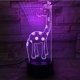 thumbnail image 1 of Lámpara LED 3D acrílica con diseño de jirafa pequeña, luz nocturna con interruptor táctil, lámpara de ambiente con 7 colores cambiantes, gif sentado, 1 of 5