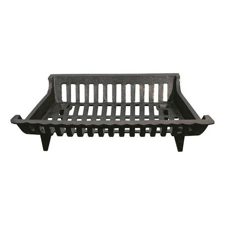 18 Inch Cast Iron Fireplace Grate for Fireplace Log and Holders, Home Improvement, and Hearth , Black