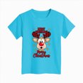 thumbnail image 4 of sdbrld Girls Christmas Shirts Kids Short Sleeve Xmas Ugly Graphic Tees Gift for Children Sky Blue Sizes 3-4 Years, 4 of 4