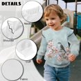 thumbnail image 7 of Xoenoiee Robin Cherry Blossom Print Toddler Baby Girl Long Sleeve Ruffle Sweatshirt Crewneck Pullover Tops Basic Oversized Sweater Shirts Kid Fall Clothes, Size 7-8 Years, 7 of 7