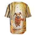 thumbnail image 2 of Welcome Fall Dachshund Strolling Through the Autumn Maple Forest All Over Print 3D Baseball Shirt Wiener Dog Lover Gifts Idea Softball Sport - 12012, 2 of 6