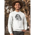 thumbnail image 2 of Macaque Pencil Drawing Sweatshirt Men -Image by Shutterstock, Male XX-Large, 2 of 4