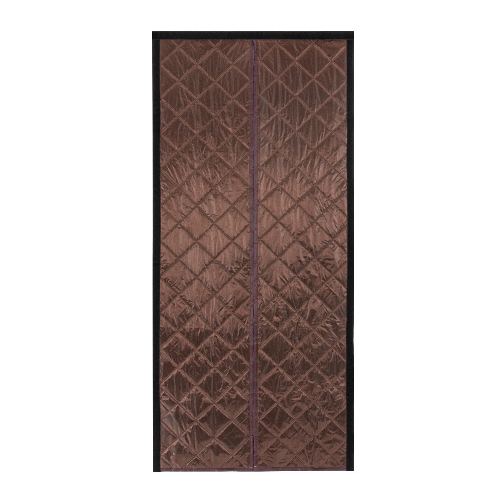 Waterproof  Magnetic Thermal Insulated Door Curtain Winter Doorway Cover 38x84in Coffee Color