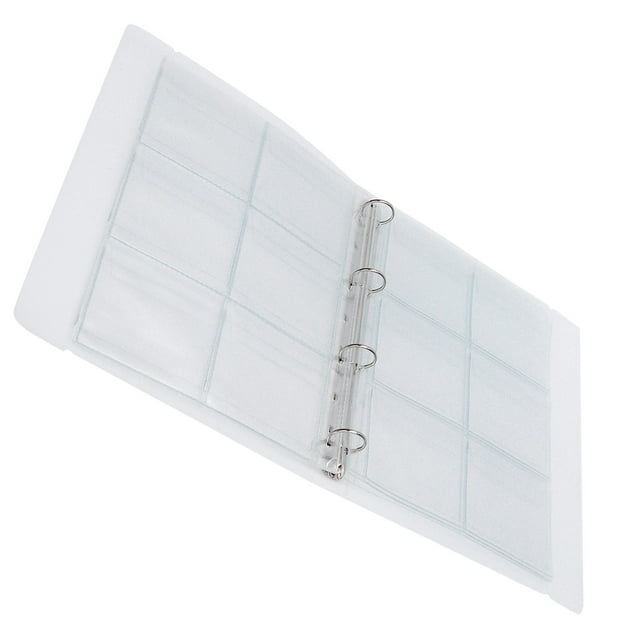 Livre de Rangement pour Badges, Tri de Pièces de Collection Livre de Collection Transparent Classeur pour Photos pour Badges pour Pièces Coque + 6 Trous Page Intérieure, Coque + 9 Trous