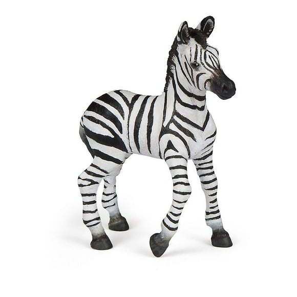 wild animal kingdom zebra foal toy figure, 3 years or above, black/white