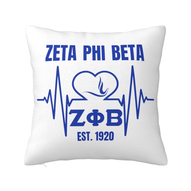 Funda de almohada supersuave Zeta Phi Beta con cremallera para dormitorio, sofá, sillón, fundas de almohada mullidas y acogedoras para todas las estaciones, almohada cuadrada