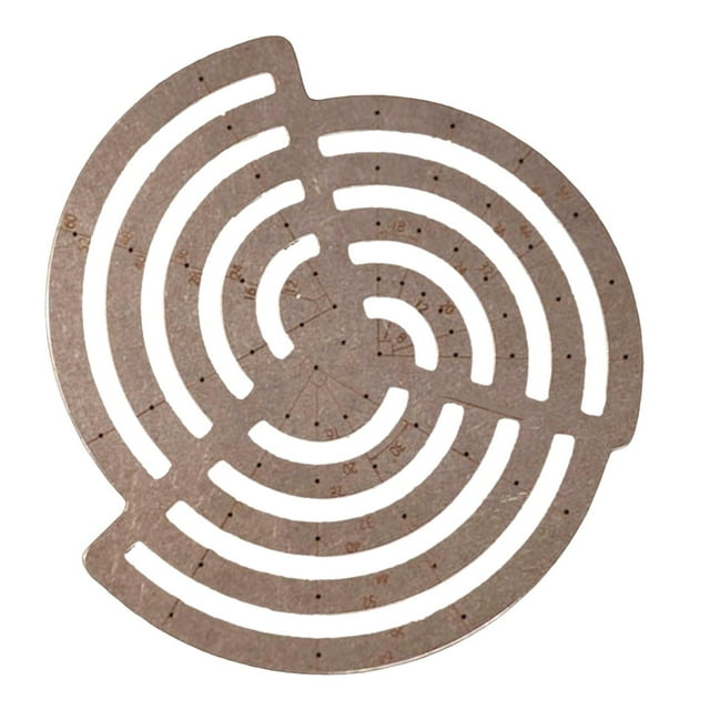tamizeot Règle Ronde en Cuir Style Découpe d'Angle Outil de Bricolage en Cuir