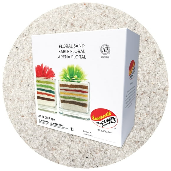 Sandtastik Coarse Colored Sand, Natural, 25 lb (11.3 kg) Box | Clean & Child-Safe