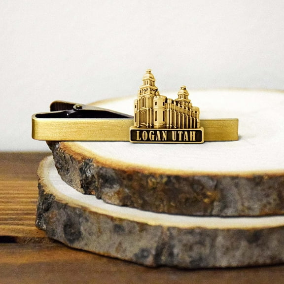 Men's Sterling Silver Logan Utah Engraved Tie Clip