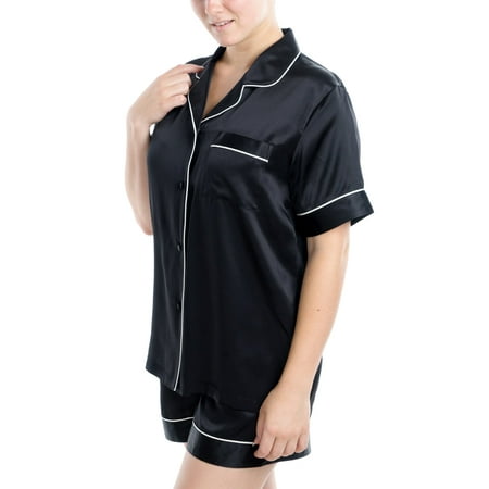 

Women s 100% Silk Short Pajamas Set