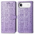 thumbnail image 1 of Funda Cartera FOXDOCK para iPhone Air , Flip PU con Relieve de Gatos y Perros, Tarjetero y Soporte, 1 of 6