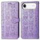 thumbnail image 1 of Funda Cartera FOXDOCK para iPhone Air , Flip PU con Relieve de Gatos y Perros, Tarjetero y Soporte, 1 of 6